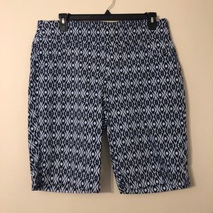 NWOT Ruby Rd. Pull On Ikat Bermuda Shorts Size 18W